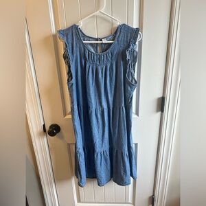 Flutter sleeve denim dress from Old Navy, size large.
